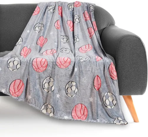 Elegant Comfort Manta ligera que brilla en la oscuridad, ultra suave, mullida y acogedora, manta luminosa decorativa para todas las estaciones,