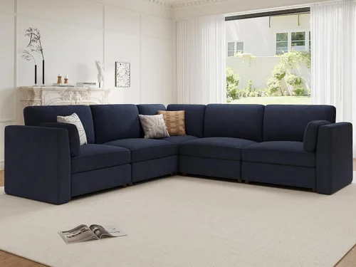 Miniatura 36 de Sofá biplaza extragrande de 83.5 pulgadas, sofás para sala de estar, sofá nube de felpilla de asiento profundo, sofá modular seccional, funda