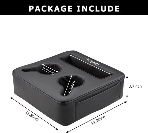 Miniatura 9 de MARCHFA Portavasos para el asiento trasero del automóvil, SUV, portavasos para asiento trasero, soporte para bebidas, organizador de asiento trasero