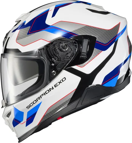 Miniatura 10 de ScorpionEXO - Casco integral T520 Dual Sport para motocicleta con bolsillos listos para altavoces Bluetooth, homologación DOT y ECE, modelo Zuse