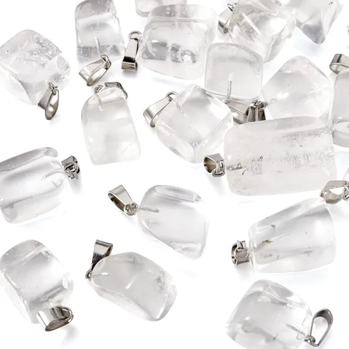 Miniatura 27 de Beadthoven - 24 dijes de piedras preciosas irregulares naturales, piedras curativas mixtas, chakras, reiki, pepita, piedras preciosas para hacer
