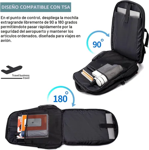 Miniatura 7 de HILUSEN Mochila extra grande para hombres 50L, mochila con aislamiento térmico para almuerzo, resistente al agua de 17 pulgadas, mochila