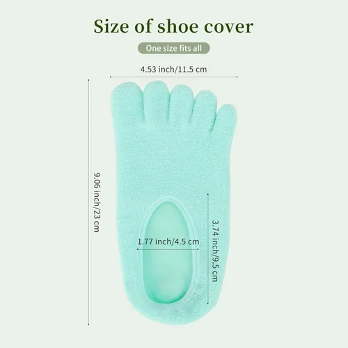 Miniatura 2 de Calcetines hidratantes de gel de 5 dedos para talones secos y agrietados, con infusión de aloe y karité, calcetines de spa suaves y mullidos