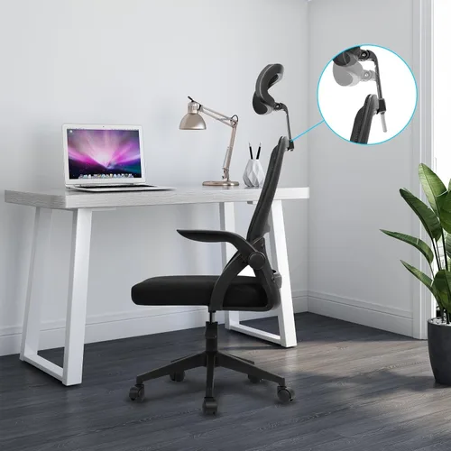 Miniatura 4 de Silla de oficina ergonómica, cómoda silla giratoria para oficina en casa, silla de escritorio de malla transpirable, silla de oficina ejecutiva