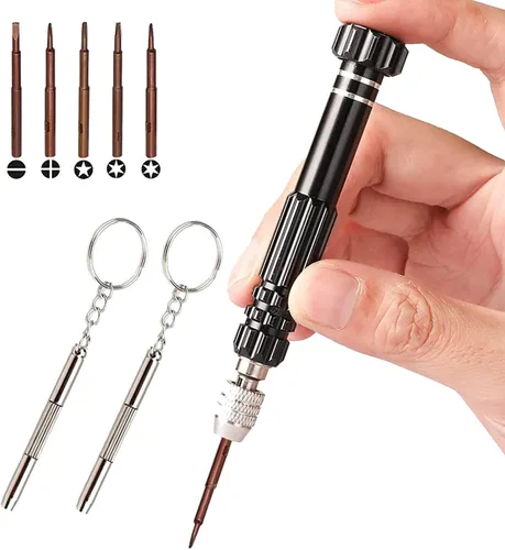 Miniatura 8 de Esinam Destornillador pequeño multifuncional 8 en 1 para lentes, reparación de gafas, mini kit de destornillador para teléfono celular, gafas