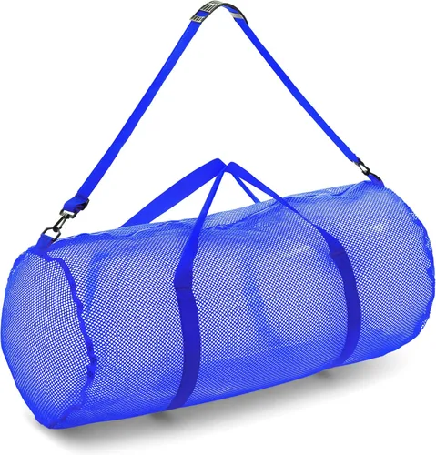 Champion Sports Bolsa de lona de malla con cremallera y correa de hombro ajustable, 15 x 36 pulgadas, multiusos, bolsa de gimnasio de gran tamaño