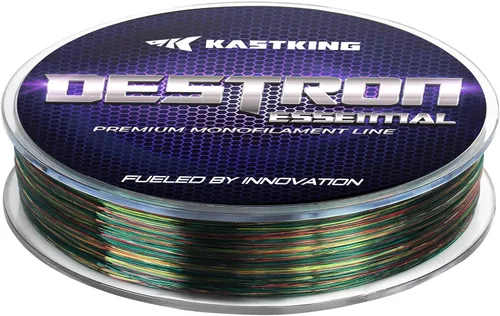 KastKing Destron Essential - Línea de pesca de monofilamento, revestimiento avanzado de polímero para alta resistencia a la abrasión, súper suave,