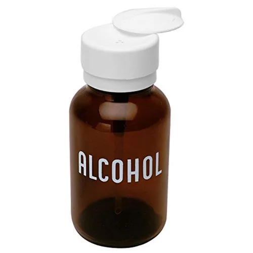 Menda 35608, botella despachadora, de vidrio / polipropileno /acero /polietileno de baja densidad, toque duradero, con impresión de "Alcohol",