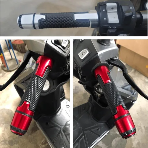 Miniatura 5 de Para Kawasaki Ninja H2 H2R H2SX H2SE Agarres de manillar de motocicleta 7/8 pulgadas 0.866 in antideslizantes de goma Tapones Tapones de manillar
