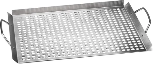 Outset 76632 Rejilla de acero inoxidable para parrilla, bandeja de barbacoa de 11 x 17 pulgadas