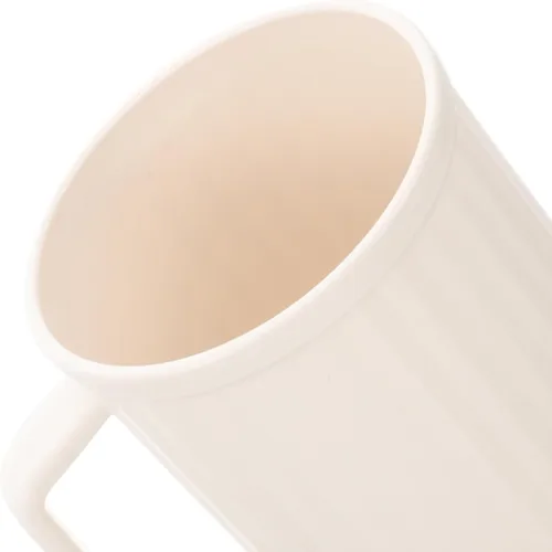 Miniatura 3 de Beavorty Tazas de baño vaso de plástico para cepillos de dientes con asa para viajes en casa, taza blanca