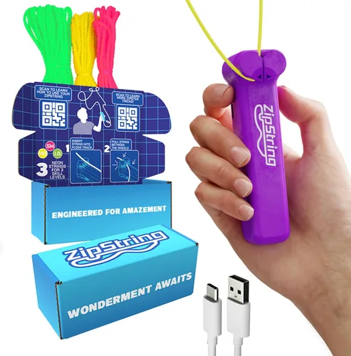 Miniatura 11 de ZipString Original - Como se ve en Shark Tank - Juguete clásico de lanzador de cuerda, perfecto para niños y adultos - Lanza un lazo de cuerda