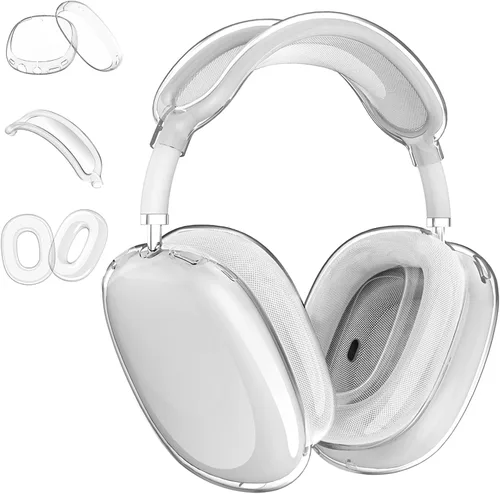 Miniatura 16 de Aircawin Funda transparente para AirPods Max, funda transparente a prueba de golpes para Airpods Max, funda protectora de TPU suave antiarañazos,