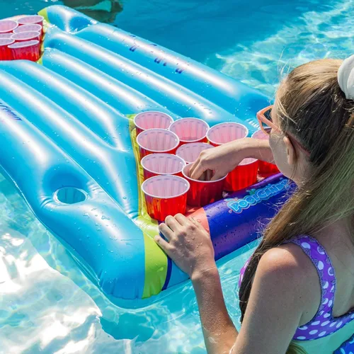 Miniatura 8 de Poolcandy Pong inflable para fiesta en la piscina; un juego de piscina fácil de instalar, lago o playa. Perfecto para tu próxima barbacoa, piscina