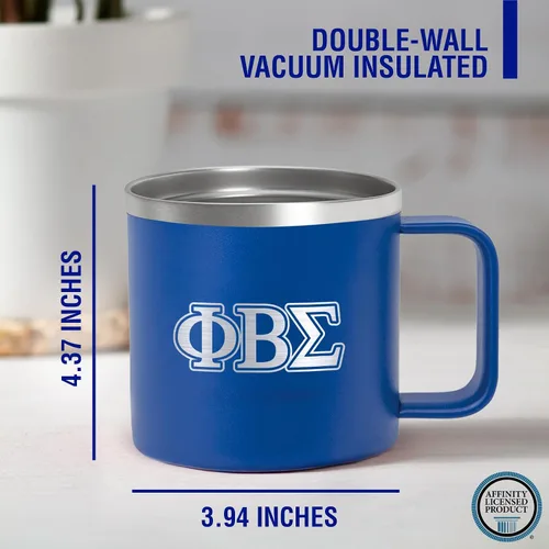 Miniatura 5 de BBGreek Phi Beta Sigma Fraternity Paraphernalia – Vendedor Oficial – Taza de café aislada de 14 oz – Letras griegas – Escudo