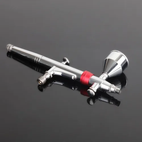 Miniatura 5 de Casubaris Bolígrafo de aerógrafo con cabezal de cepillo de aire giratorio, gravedad y alimentación de sifón lateral disponible, kit de aerógrafo