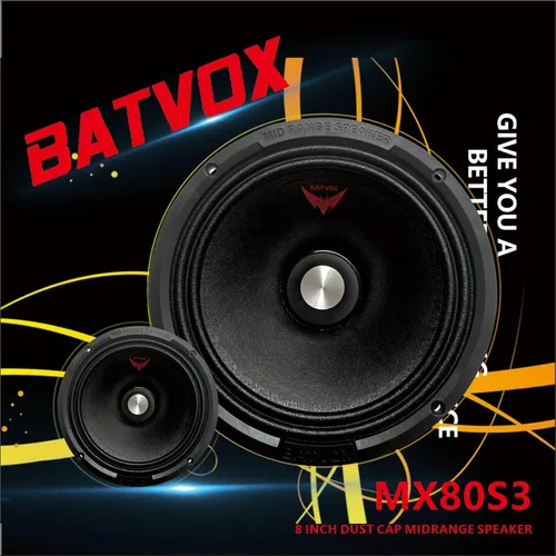 Miniatura 6 de MX80S3 - Altavoz de 8 pulgadas de rango medio, 600 vatios, 4 ohmios, cúpula de bala plateada, altavoces de puerta de audio de calidad premium