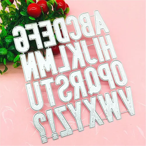 Miniatura 4 de Kit de plantillas de corte Ammsochy, palabras en inglés, plantillas de metal para álbumes de recortes, herramientas de bricolaje, plantilla