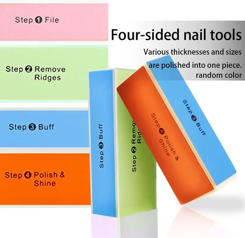 Miniatura 4 de Abrillantador de uñas de 4 caras, bloque pulidor de 4 pasos