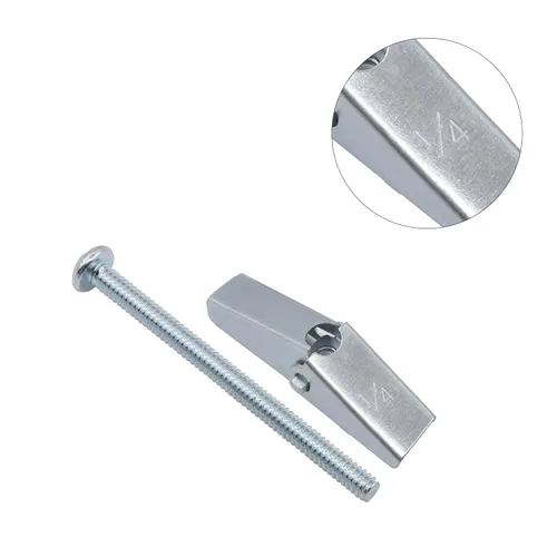 Miniatura 5 de HELIFOUNER 10 anclajes de palanca de 1/4 de pulgada para paneles de yeso, pernos de anclaje, anclajes para paneles de yeso, tornillos con anclajes