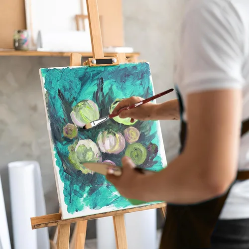 Miniatura 4 de Sdanart Juego de 12 pinceles de pintura acrílica, 6 pinceles profesionales de punta redonda y 6 pinceles filbert para artistas de acuarela