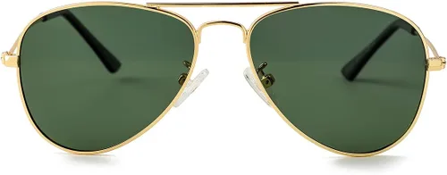 Miniatura 151 de Gleyemor Lentes de sol polarizados estilo aviador para niños y niñas, jóvenes, adolescentes, dos tamaños de 1.969 in y 2.047 in