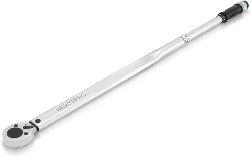 Miniatura 2 de Neiko PRO 03710B Llave dinamométrica SAE ajustable de transmisión de 3/4 pulgadas con ajustes de clic de torque de 100-700 libras-pie, fabricada
