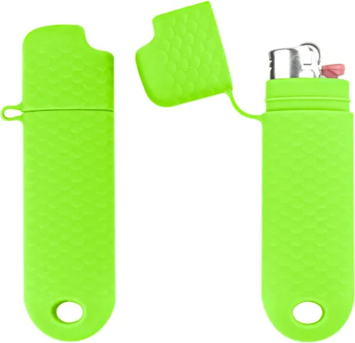 Miniatura 12 de Funda impermeable para encendedor BIC de 2 piezas, funda para encendedores regulares, tipo J6, supervivencia al aire libre, bolsa multiusos para Gris