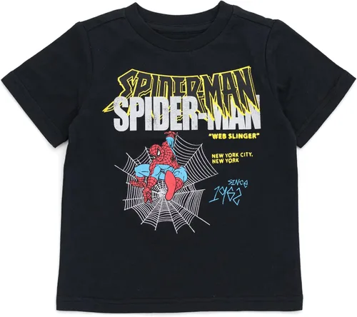 Miniatura 3 de Marvel Avengers Capitán América Iron Man Hulk Thor Black Widow Hawkeye Conjunto de camiseta y pantalones cortos para niños pequeños a niños grandes