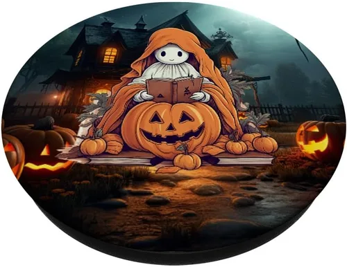 Miniatura 2 de Libros de lectura de fantasmas, bibliotecario embrujado de casa, PopSockets PopSockets intercambiables PopGrip