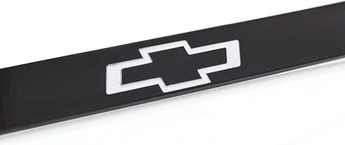 Miniatura 2 de Chevrolet Armazón de placa de matrícula con logotipo Chevy en metal negro