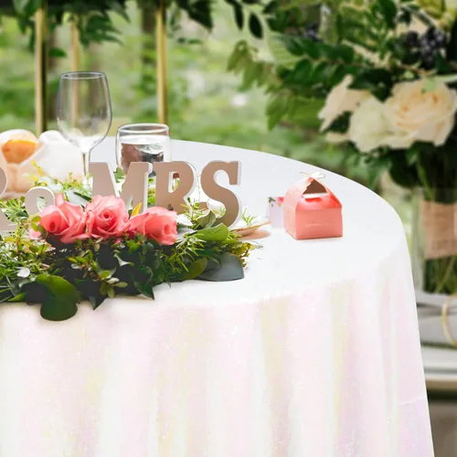 Miniatura 19 de DUOBAO Mantel Redondo Amarillo de 60 Pulgadas Mantel de Mesa con Lentejuelas Decoración de Cumpleaños Manteles con Lentejuelas Manteles de Mesa