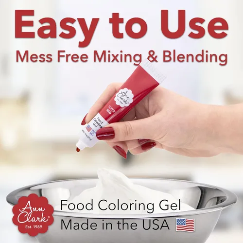 Miniatura 8 de Ann Clark - Gel colorante para alimentos de grado profesional fabricado en Estados Unidos, paquete de 6