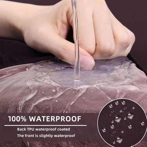 Miniatura 3 de hyha Fundas de cojín impermeables para sofá, funda elástica para asiento de sofá para perro, lavable, antideslizante, impermeable, fundas de cojín