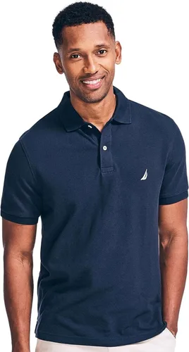 Miniatura 172 de Nautica playera polo clásica de mangas cortas, color sólido, para hombre