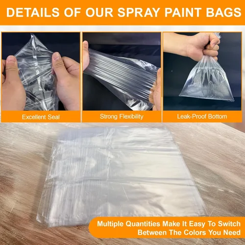 Miniatura 3 de 50 revestimientos para vasos rociadores de pintura, bolsas de pulverización de pintura desechables de 7.8 x 11.8 pulgadas, revestimientos