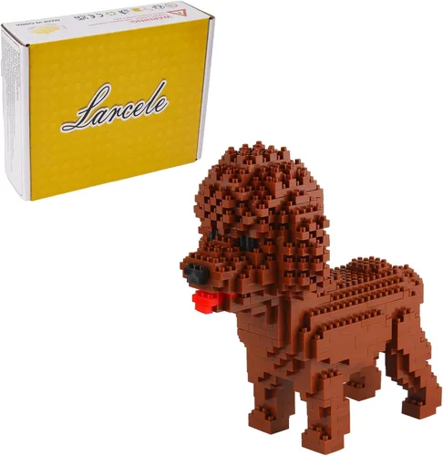Miniatura 9 de Larcele Juego de Bloques de Construcción de Perro Micro, Kit de Ladrillos de Juguete de Construcción Mini para Mascotas, 950 Piezas KLJM-02