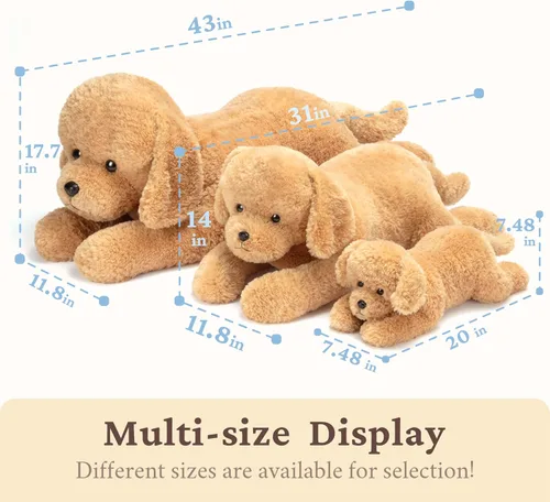 Miniatura 2 de IKASA Juguete de peluche grande de Labrador para perro, cachorro grande de 20 pulgadas, suave, lindo, esponjoso, peluche
