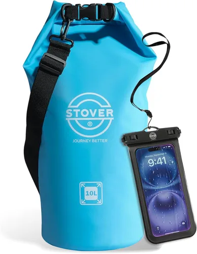 Miniatura 22 de STOVER 5/10/25/30/40/55L Waterproof Dry Bag- Roll-Top Backpack w/Phone Case- Kayaking, Hiking, Camping, Boating- Men/Women 10L morado