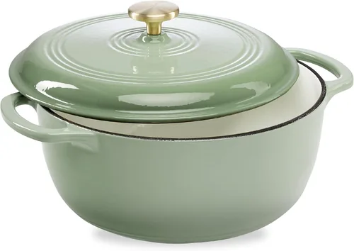 Miniatura 24 de Best Choice Products - Horno holandés redondo de hierro fundido esmaltado de 6 cuartos de galón, utensilios de cocina pretratados de alta