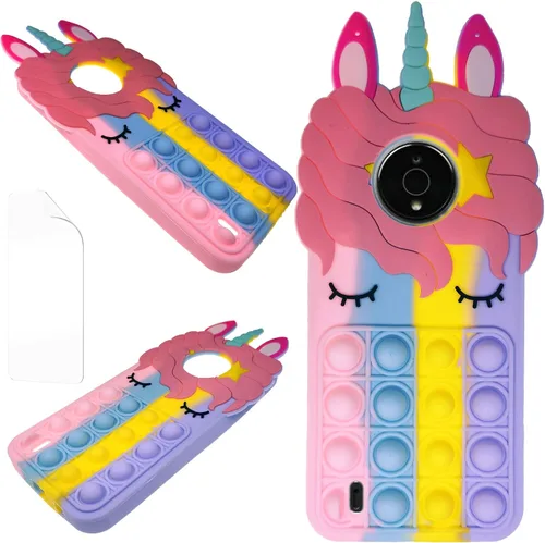 jioeuinly Nokia C200 - Funda compatible con Nokia C200 N151DL + protector de pantalla de TPU suave DJS