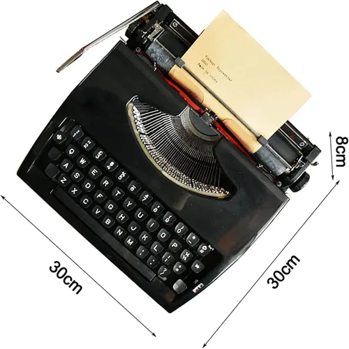 Miniatura 5 de Máquina de escribir manual, estilo retro tradicional para escritores, máquina de escribir mecánica antigua para notas, letras o escritura creativa