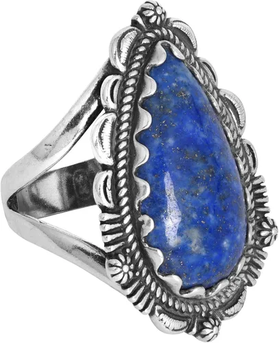 American West - Anillo de plata de ley para mujer elección de colores de piedras preciosas tallas 5 a 10