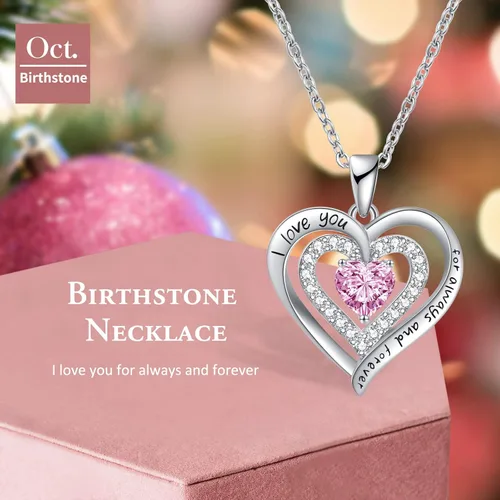Miniatura 3 de Birthstone Jewelry Necklace for Women on Birthday Anniversary Presents for Wife Women Necklaces for Valentine's Day, Christmas, Mother's Day