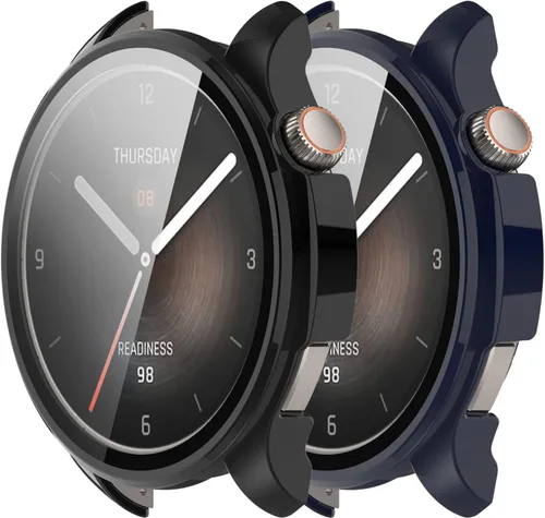 Miniatura 11 de Funda compatible con Amazfit Balance Frame PC funda protectora + película de vidrio templado para Amazfit Balance Smartwatch protectores de pantalla