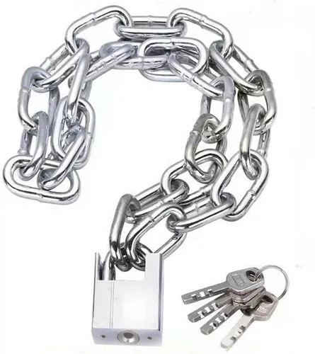 Cerradura de cadena de seguridad para bicicleta, cerradura de motocicleta, no se puede cortar con cortadores de pernos o herramientas manuales.