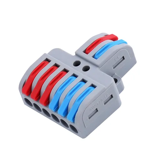 Miniatura 21 de Nineleaf Conectores de cable de palanca, conectores compactos de empalme de alambre en línea, terminales eléctricos modulares reutilizables 1 en 1