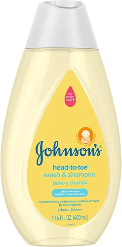 Miniatura 5 de Johnson's Baby Head ToToe - Jabón y champú para bebés + aloe y vitamina B5, lavado de baño 2 en 1 limpia suavemente la delicada piel y el cabello
