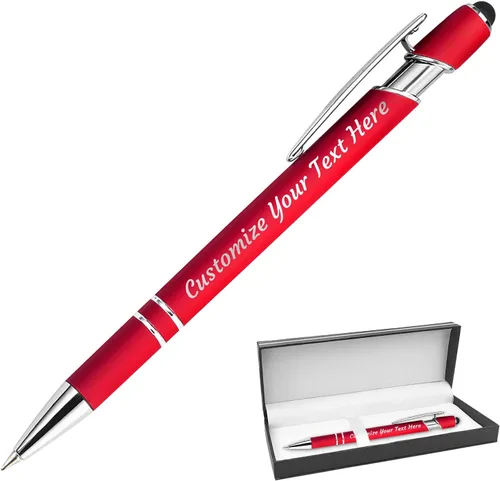 Miniatura 83 de 12 bolígrafos personalizados a granel, bolígrafos personalizados con grabado personalizado con nombre o texto, regalo ideal de aniversario