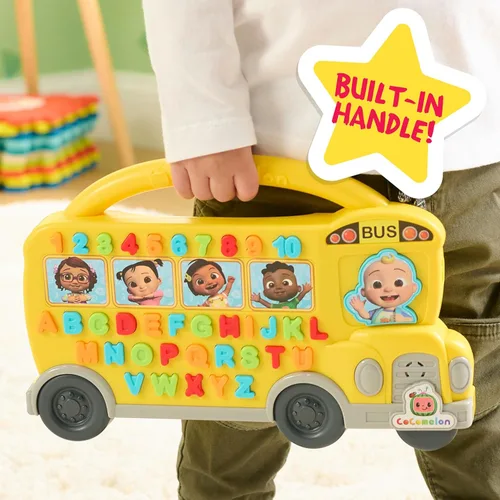 Miniatura 3 de Just Play Cocomelon - Autobús de aprendizaje, más de 85 frases de aprendizaje, contar, alfabeto, música, sonidos, amarillo, juguetes para niños